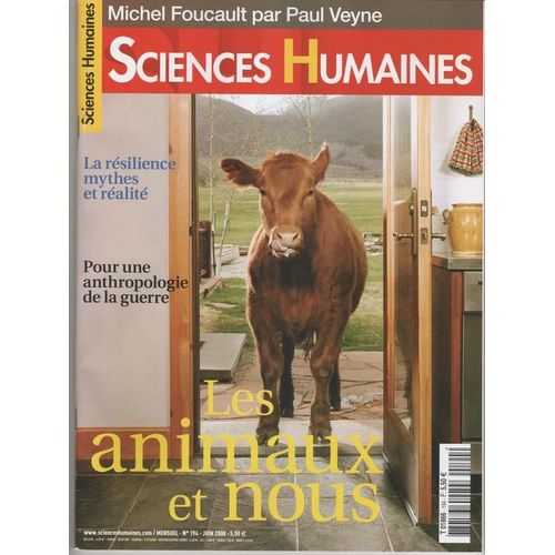 Sciences Humaines  N° 194 : Les Animaux Et Nous