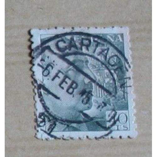 Timbre  Oblitéré Espagne, Franco, 40 Cts