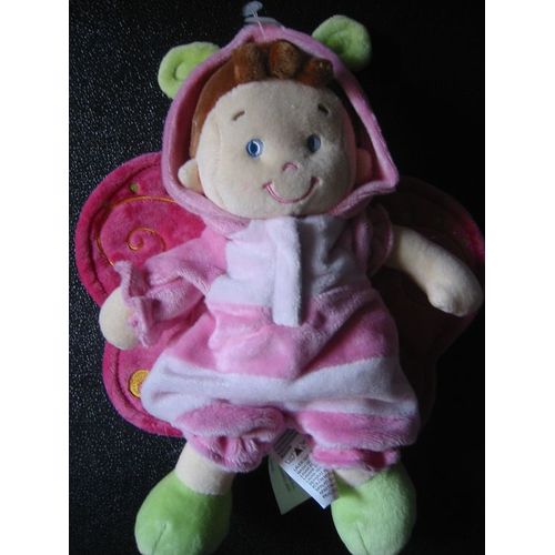 Doudou Lutin  Deguisée En Papillon Rose Kiabi By Nicotoy 24 Cm