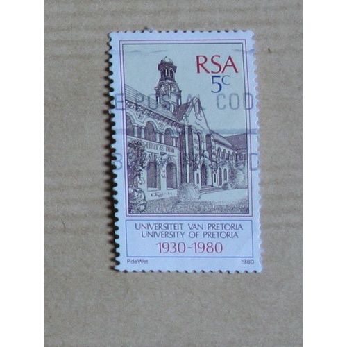 Timbre  Oblitéré Rsa, Afrique Du Sud, Prétoria