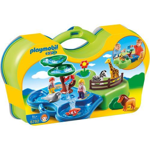 6792 - 1.2.3. Playmobil - Zoo Transportable Avec Bassins Aquatiques