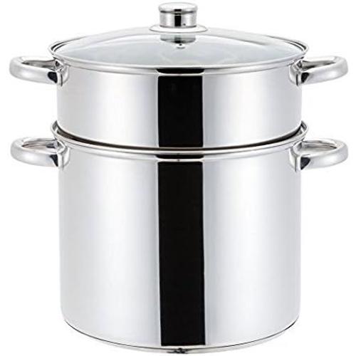 Haussmann Héritage® Couscoussier/Cuit Vapeur/Faitout 3 En 1- Inox-(8litre/22cm)-Tous Feux Dont Induction