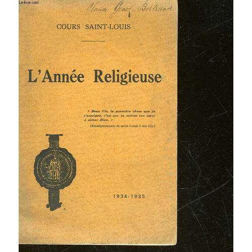 Cours Saint-Louis - Plan D'education Religieuse