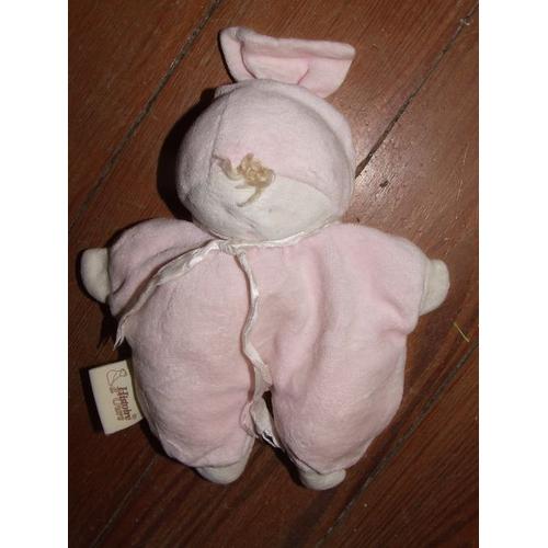 Doudou Peluche Poupee Lutin Cdj Histoire D'ours Rose 25 Cms