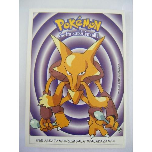 Alakazam (N°65) Carte Pokémon Dunkin "Boomer" (Stickers)