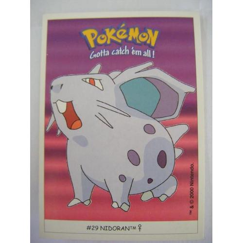 Nidoran (N°29) Carte Pokémon Dunkin "Boomer" (Stickers)