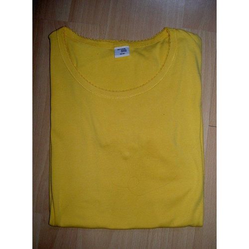 T-Shirt (Col Rond) Jaune 3 Suisses Manches Courtes Taille 38/40