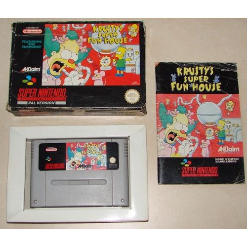 Krusty's Super Fun House Super Nes Super Nintendo - Super Nes