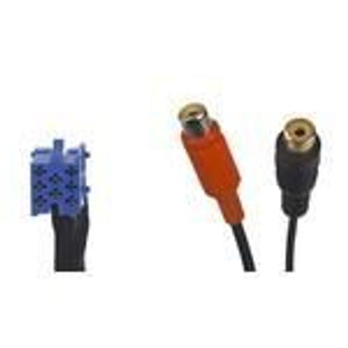 Cable Aux - Mini Iso Bleu/2xrca Entree Aux Ar Blaupunkt/ Grundig/ Becker - Rah1040