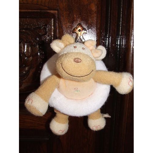 Doudou Peluche Girafe Capucine Et Sa Bouee Vache Noukie's Noukies 18 Cms