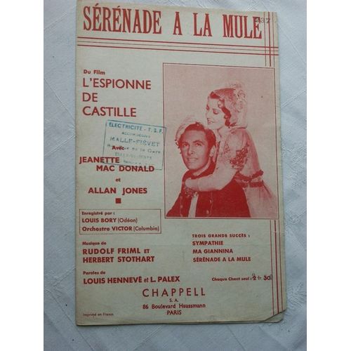 Serenade À La Mule Du Film L' Espionne De Castille