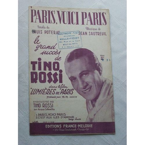 Paris, Voici Paris Tino Rossi