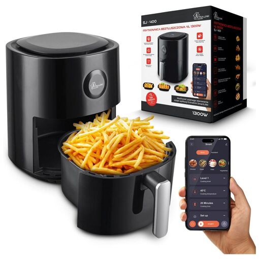 Extralink Smart Life Air Fryer SJ-400 4L Wi-Fi Unique 1300 W