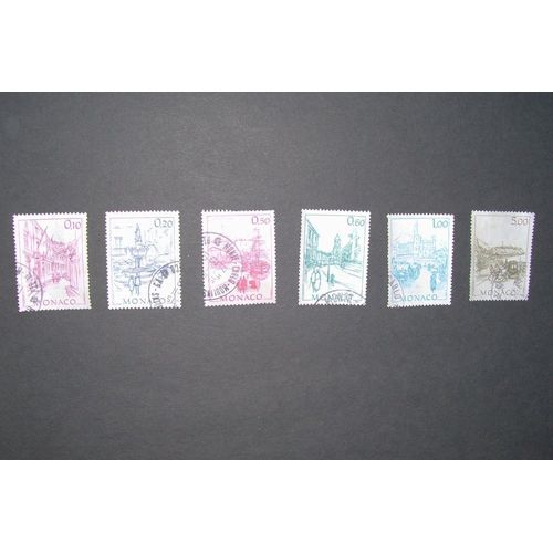 Monaco - Lot De 6 Timbres Oblitérés - "Monaco D'autrefois"