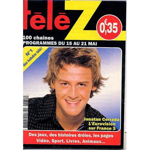 Tele Z Du 10 Mai 2004  N° 1131 : Jonatan Cerrada (Couverture +1/2p)