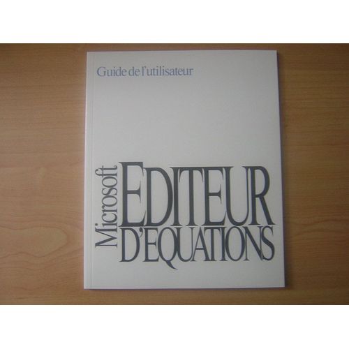 Microsoft Word Pour Windows, Editeur D'equations