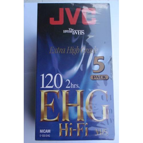 JVC E-120 EHG - Pack 5 cassettes VHS 120 mn
