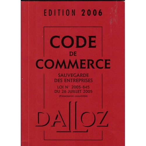 Code De Commerce - Sauvegarde Des Entreprises