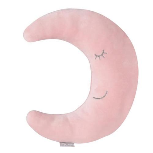 Coussin Lune En Peluche Pour Enfant Roba Style - Rose/Mauve - Aide Au Sommeil Et Voyage