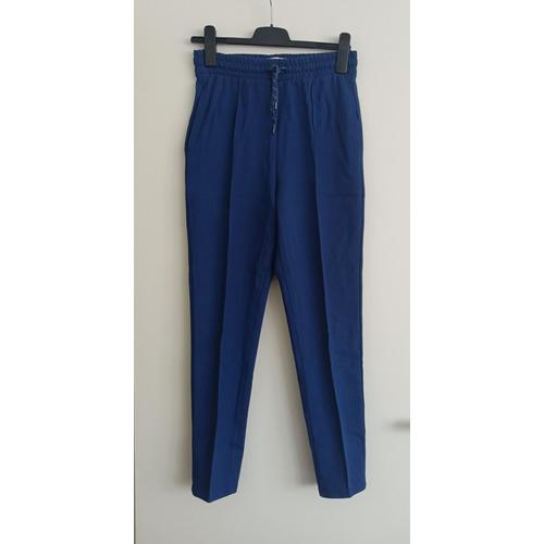 Pantalon Bleu Marine. Promod. Coton. Elasthanne. Taille 36