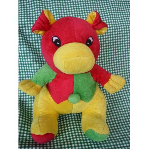 Peluche - Vache Multicolore - 20 Cm