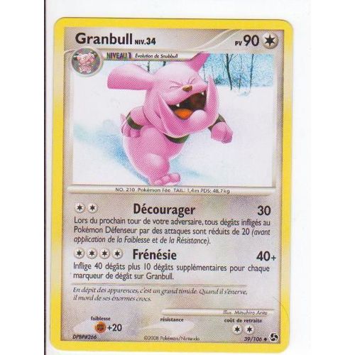 Granbull Niv.34 90pv - Diamant Et Perle Duels Au Sommet 39/106 - Vf