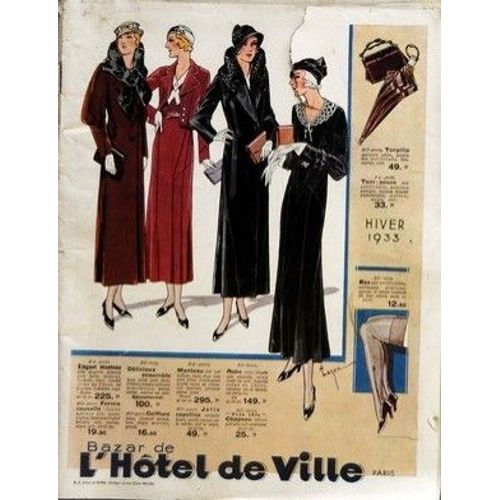 Bazar De L'hotel De Ville Du 01/12/1933