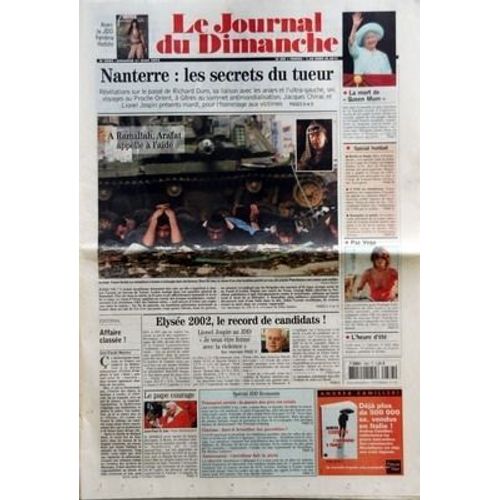 Journal Du Dimanche (Le) N° 2883 Du 31/03/2002