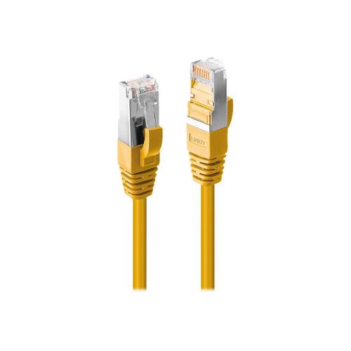 Lindy - Cordon de raccordement - RJ-45 (M) pour RJ-45 (M) - 50 cm - 6.2 mm - S/FTP - CAT 6 - sans halogène, sans crochet - jaune