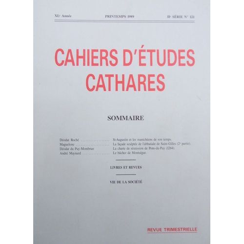 Cahiers D'études Cathares  N° 121