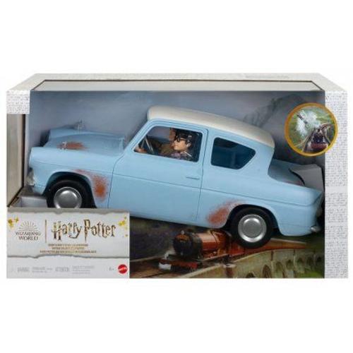 Harry Potter - Coffret Voiture Volante + 2 Poupees 30 Cm - Playset, Collection, Decoration - Set Jouet Enfant Collector Et Carte