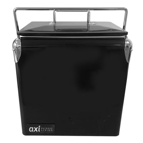Axi Retro Mini Glacière Noire - Petite Glacière Avec Couvercle Amovible Et Décapsuleur - Capacité 13l/10 Kg - Glacière Dometic - Idéale Pour Fête Ou Barbecue