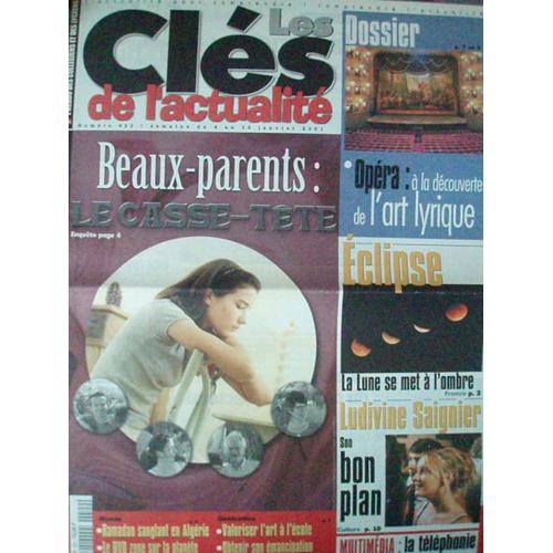 Les Cles De L'actualite N° 422 : Beaux Parents Le Casse-Tete