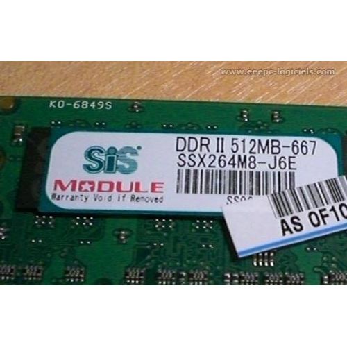 SiS - Mémoire - 512 Mo - SODIMM 200 broches - DDR2 - 667 MHz - PC5300