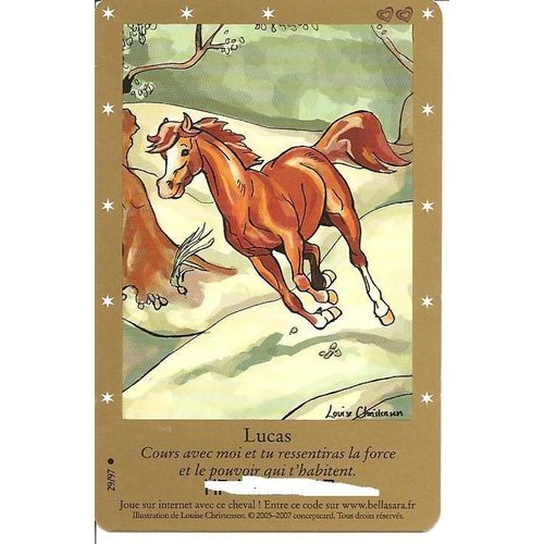 Carte Bella Sara Lucas 29/97-Code Non Activée