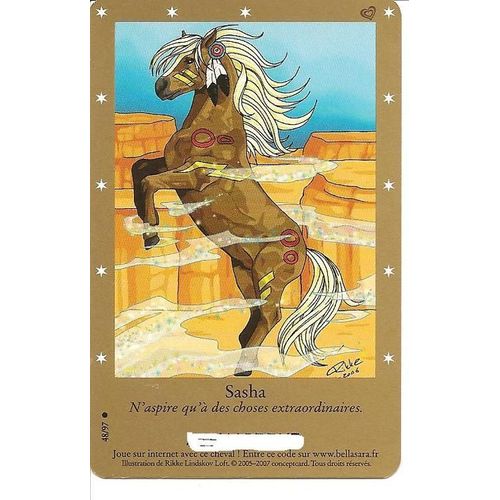 Carte Bella Sara Sasha 48/97 Code Non Activée