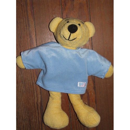 Doudou - Peluche Ours Simba Pull Bleu - 44 Cm