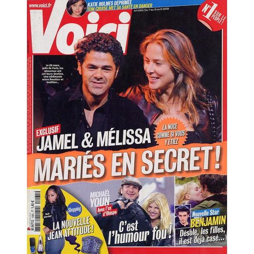 Voici Du 7 Avril 2008  N° 1065 : Jamel Debbouze (Couv+2p) Michael Youn (2p) Michael Jackson (2p) Paul Mc Cartney (1p) Mireille Dumas (1p) Dany Brillant (2p) Jean Marc Morandini (2p) M Pokora (1/4p)
