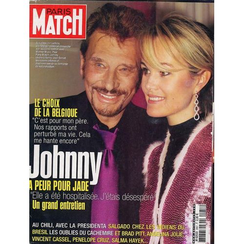 Paris Match Du 9 Janvier 2006  N° 2957 : Johnny Hallyday - Laeticia (Couverture +4p) Isabelle Mergault (3p)