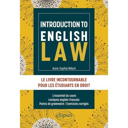 Introduction To English Law - Le Livre Incontournable Pour Les Étudiants En Droit