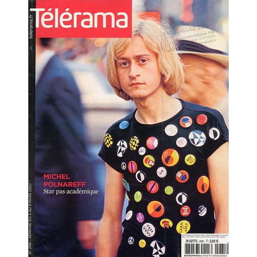 Telerama Du 3 Mars 2007 N° 2981 : Michel Polnareff (Couverture +6p)