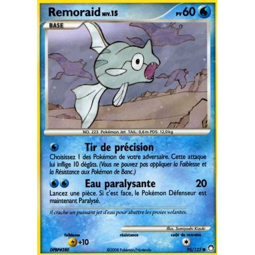Remoraid Niv 15 60pv 95/123 Diamant Et Perle Tresors Mystérieux