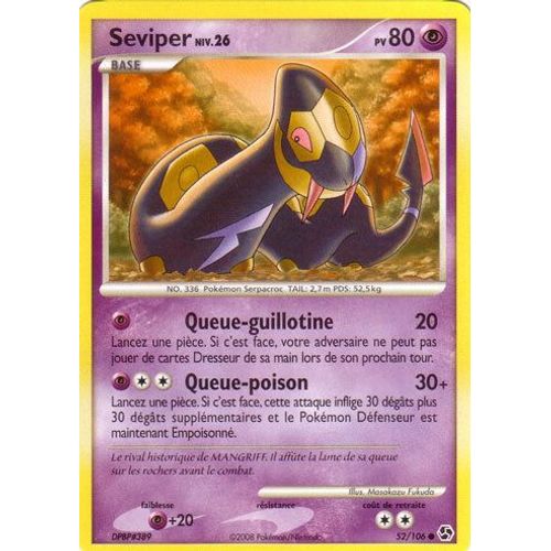 Seviper Niv 26 80pv 52/106 Diamant Et Perle Duels Au Sommet