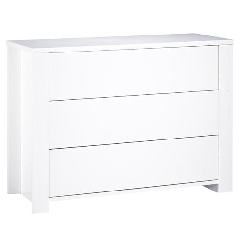 Commode 3 Tiroirs Loft Blanc - Sauthon Meubles