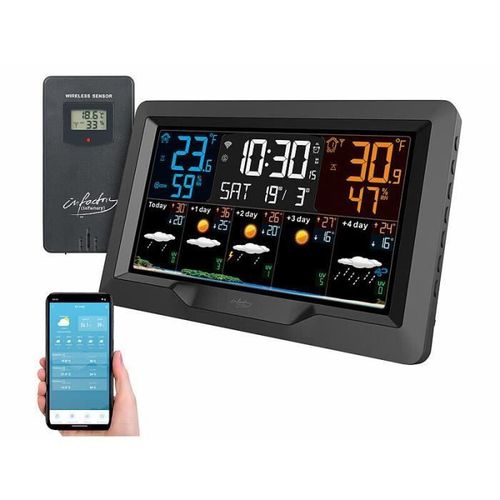 Station météo connectée FWS-900 avec capteur extérieur et écran couleur