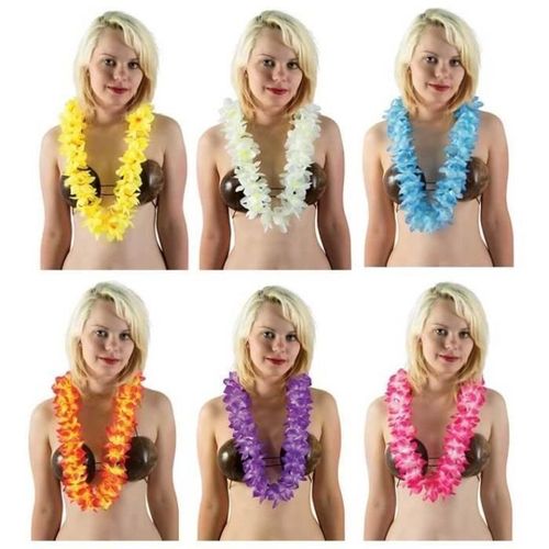 Collier Grande Fleur Hawaïenne Multicolore - Ptit Clown - Ref/57003 - Adulte - Mixte - 2 Ans Garantie