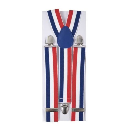 Bretelles Tricolore - Ptit Clown - Accessoire Déguisement Vendu Seul - Adulte