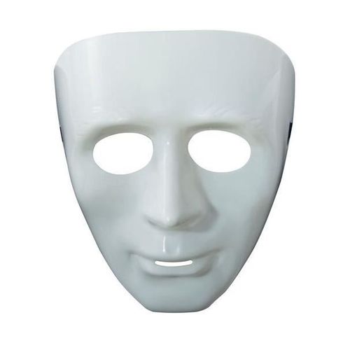 Masque Adulte Rigide - Visage Blanc - Ptit Clown - Re14252 - Mixte - A Partir De 18 Ans