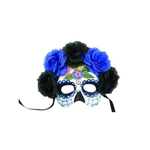 Loup Day Of The Dead Adulte Avec Fleurs - 4280_26342