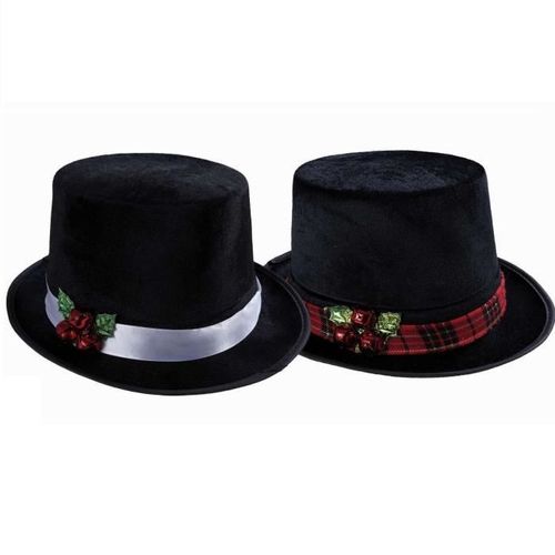 Chapeau De Noël Noir Bonhomme De Neige - Ptit Clown - Ref/22372 - Adulte - 2 Ans De Garantie
